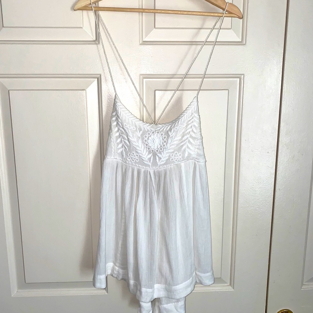 Free people flowy backless shirt